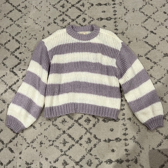 Shop Stevie Sweaters - Shop Stevie - Sweater (Purple and White)